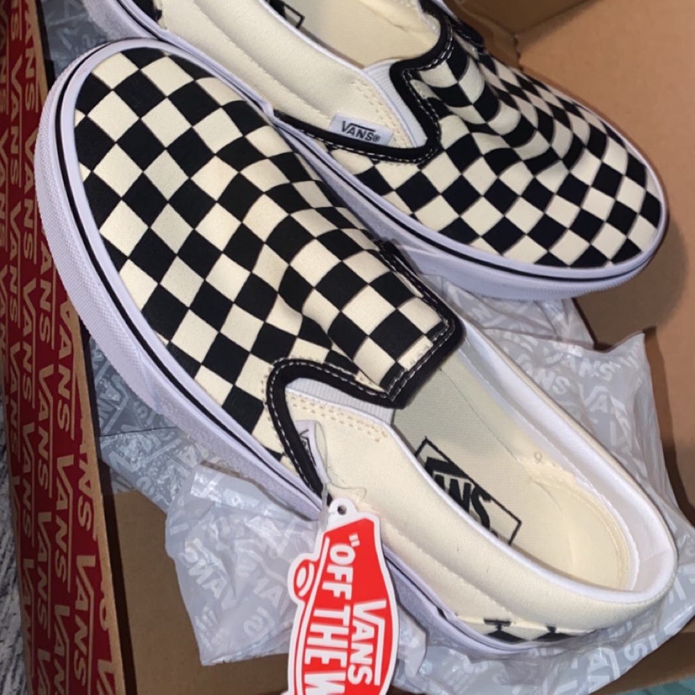 BRAND NEW checkerboard vans.
